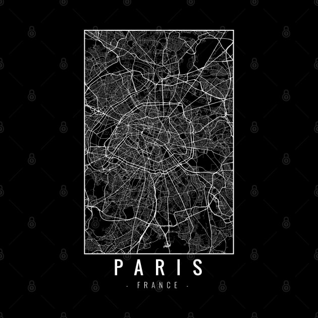 Paris France Minimalist Map by Mapagram