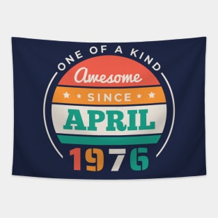 Retro Awesome Since April 1976 Birthday Vintage Bday 1976 Tapestry