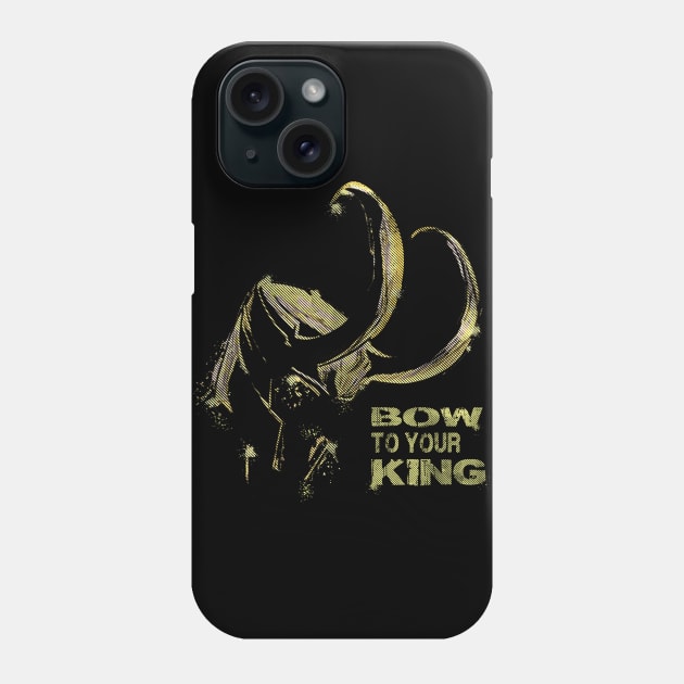 Loki Bow To Your King Phone Case by Alema Art