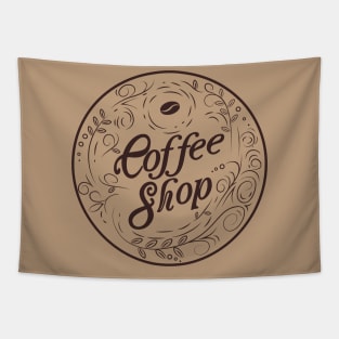 Coffee SHOP logo Tapestry