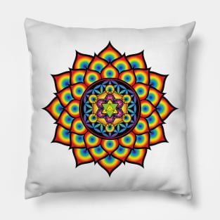 Flower of Life Metatron's Cube Pillow