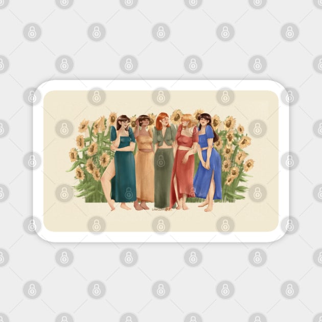 Totally Spies in Modern Filipiniana Magnet by samsum.art