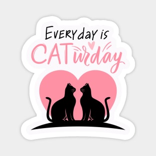 Every day is cat urday Magnet