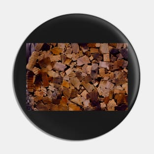 Wood Chips, woodworking design, rustic natural Abstract Tree pattern Pin