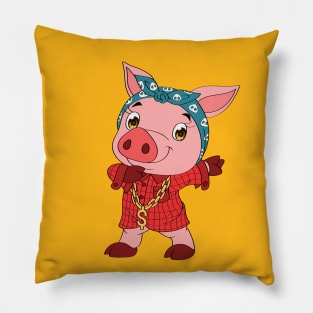 Pig Dabbing Cartoon Pillow