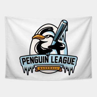 Penguin Baseball League Tapestry