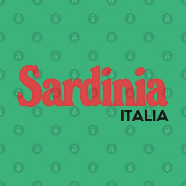 Sardinia // Original Retro Italia Region Design by DankFutura