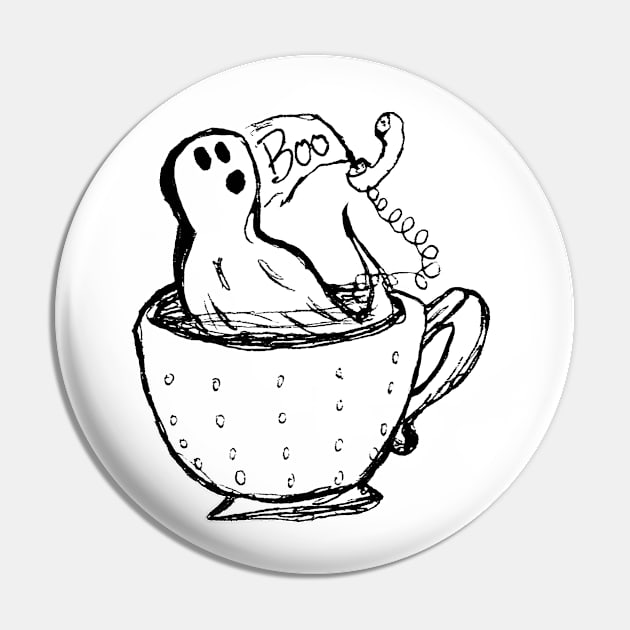 Boo Tea Call Pin by MetaCynth