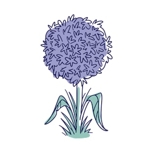 Purple Allium Flower T-Shirt