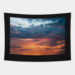 Vibrant Sunset Clouds Tapestry