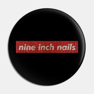 nine inch nails - simple red vintage Pin