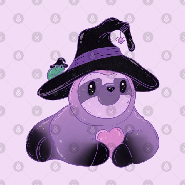 Witchy sloth by Jess Adams