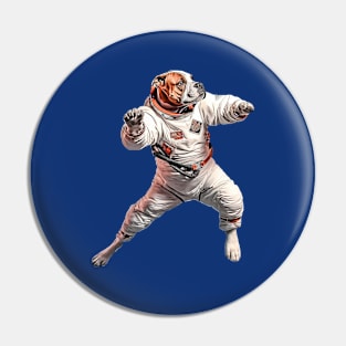 Astronaut dog fighting in space Pin