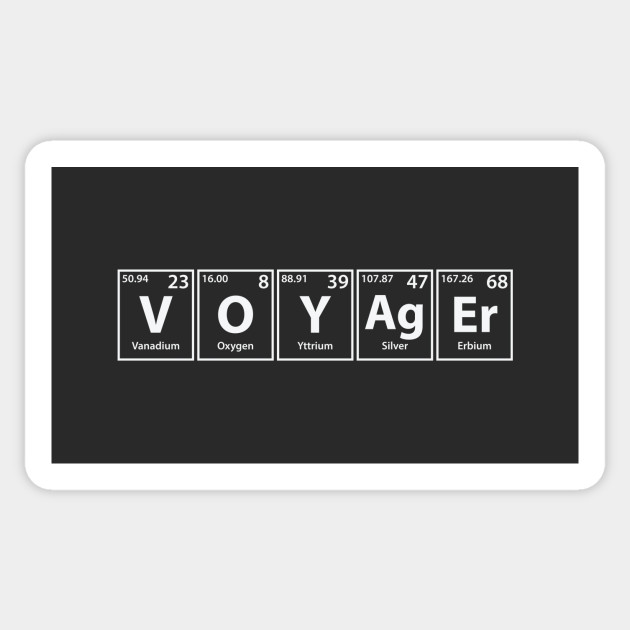 Voyager (V-O-Y-Ag-Er) Periodic Elements Spelling - Voyager - Sticker