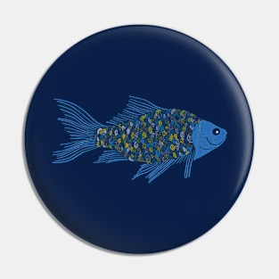 Goldfish pattern Pin