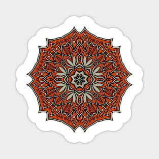 Mandala red and green Magnet