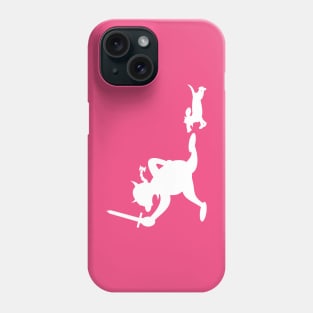 Running Viking with Dachshund (white) Phone Case