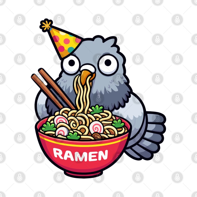 Birthday Pigeon With Ramen by MoDesigns22 