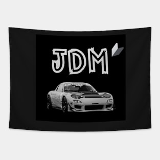 Mazda RX7 Black and White JDM Design Tapestry