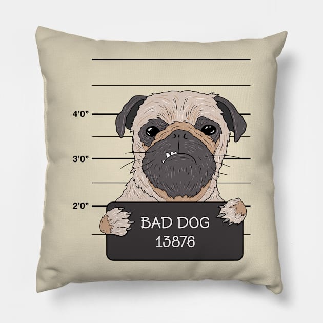 BAD DOG Pillow by Jackies FEC Store