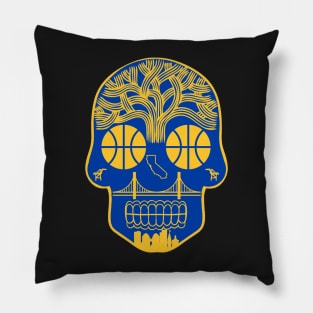 Golden State Sugar Skull Pillow