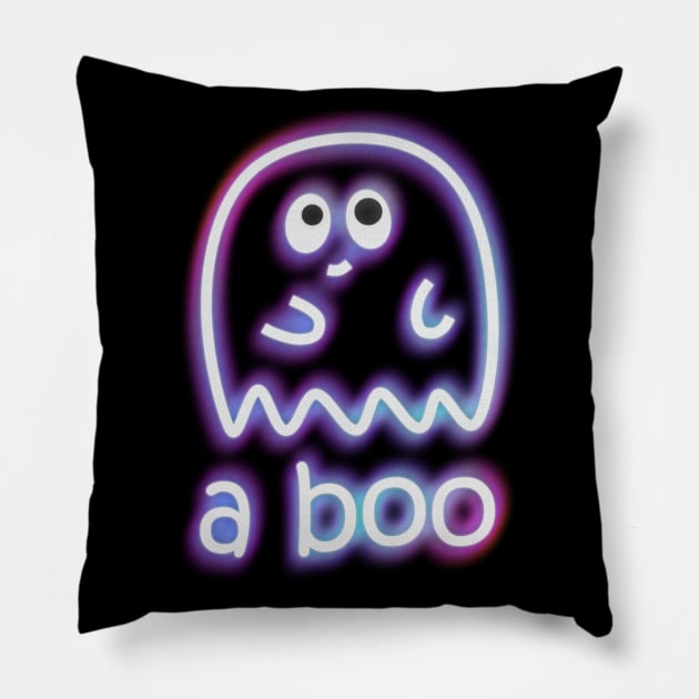 A Boo Ghost Dark Design Pillow by isnotvisual