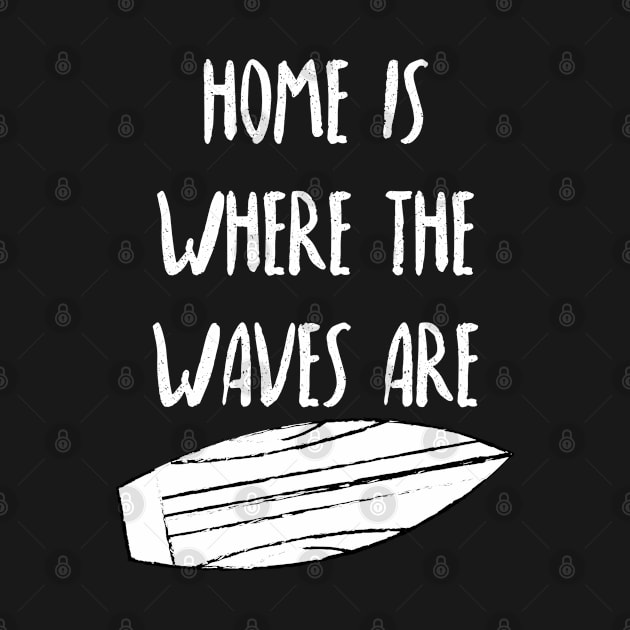 Home Is Where The Waves Are. Summer, Beach, Fun. by That Cheeky Tee