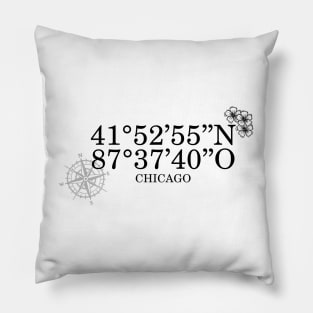 Chicago Contact Information Pillow