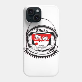 Dope Skulls character wearing a astronaut helmet illustration Phone Case