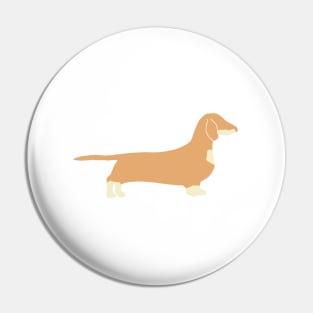 dachshund fawn and cream silhouette Pin