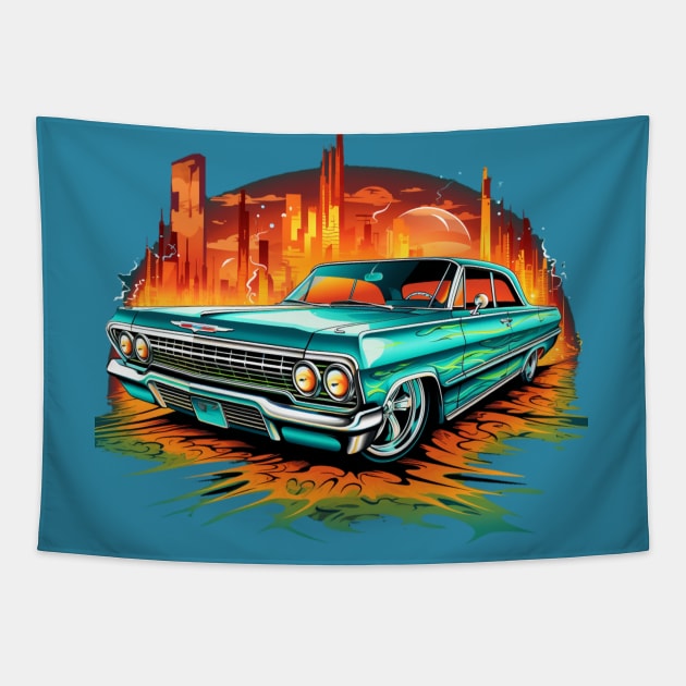 City Impala design Tapestry by Spearhead Ink