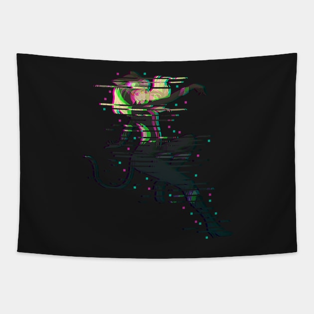 Glitched Kat (Gravity Rush) Tapestry by hidexmian