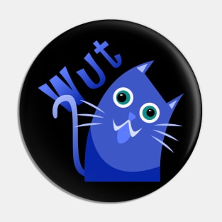 Silly blue Cat Pin
