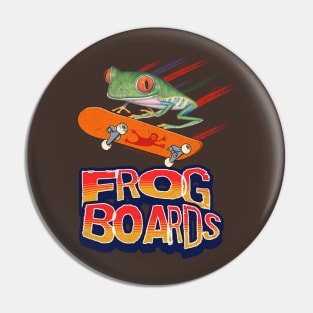 Cute and funny red eyed tree frog using a frog board to fly with leaping from skateboards tee Pin