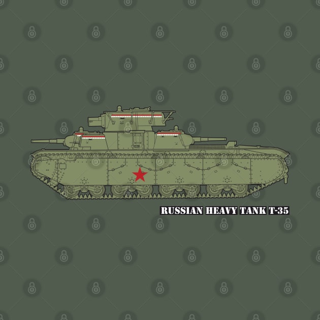 The symbol of Soviet pre-war tank building is the T-35 tank by FAawRay