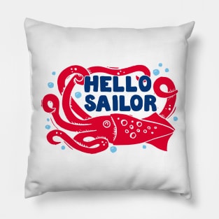 Hello sailor kraken Pillow