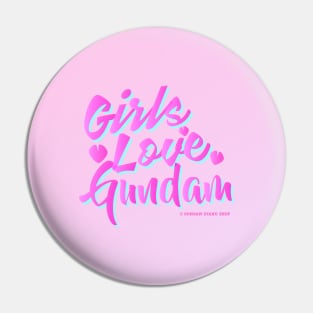 Girls Love Gundam V2 Pin