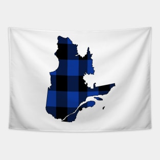 Quebec in Blue Plaid Tapestry