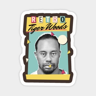 Tiger Woods - Retro Style Magnet