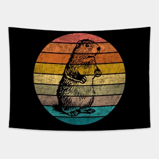 Vintage Groundhog Tapestry