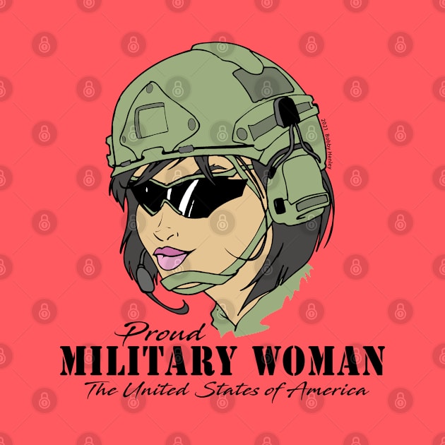 Proud Military Woman  V3  (light tees) by Illustratorator