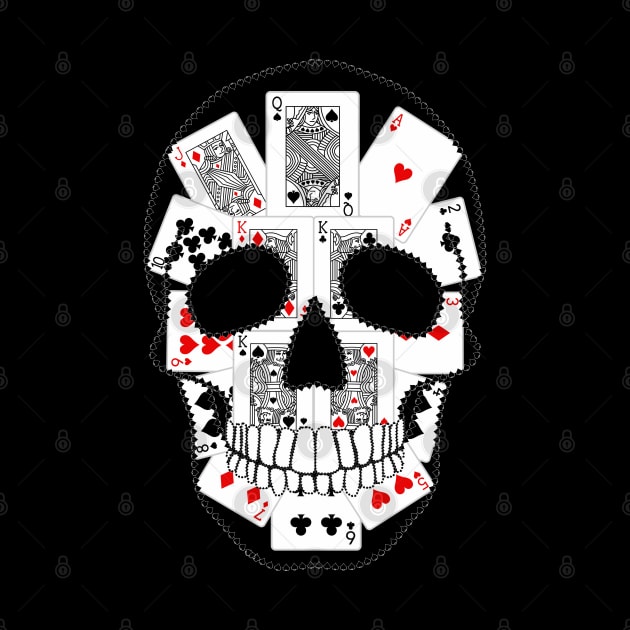 Skull with Cards by Nuletto