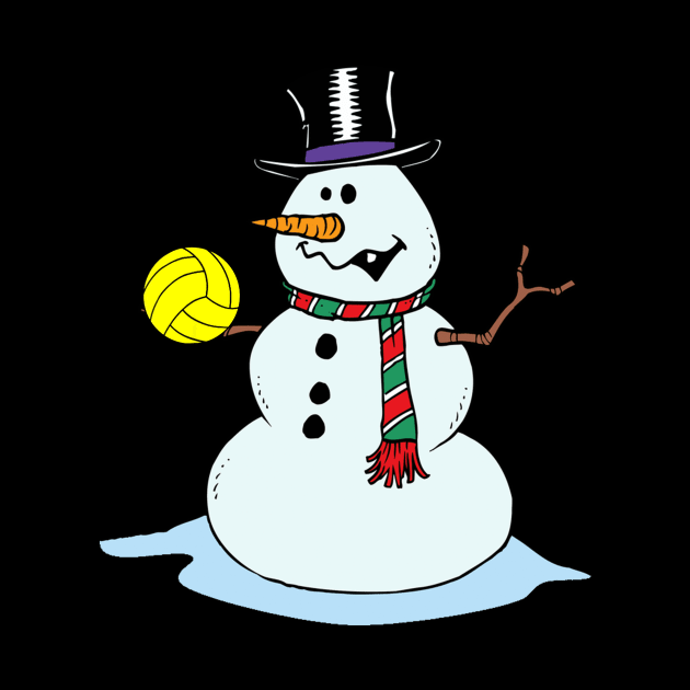 Funny Snowman Playing Water Polo Christmas by Danielsmfbb