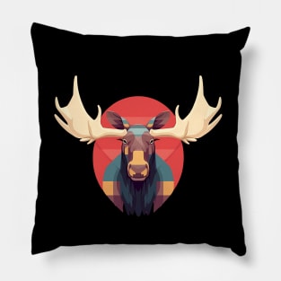 Cool Moose, Forest Animal Pillow