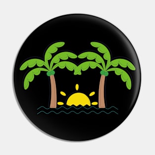 Sunset Palm Tree Pin