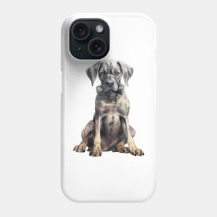 Great Dane Dog Wearing Gas Mask Phone Case