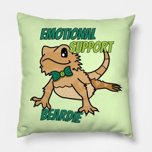 Emotional Support Beardie (Bearded Dragon) Pillow