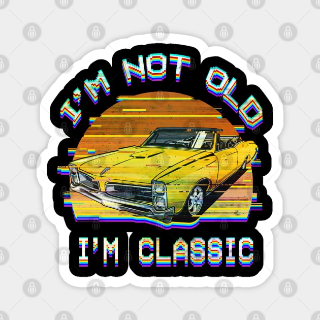 i'm not old Retro Glitch Magnet by Luba