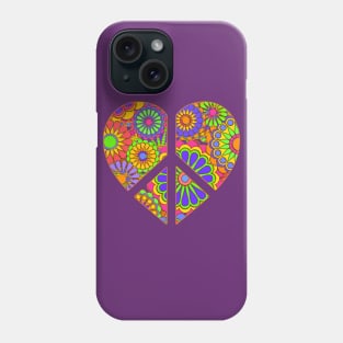 Love Flower Power Peace Sign Heart Phone Case