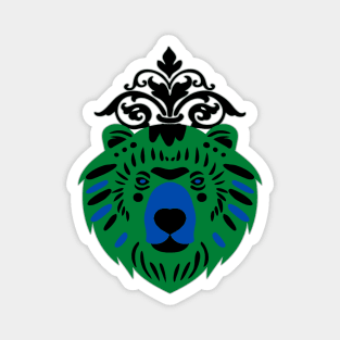 Green Bear with head jewelry Magnet